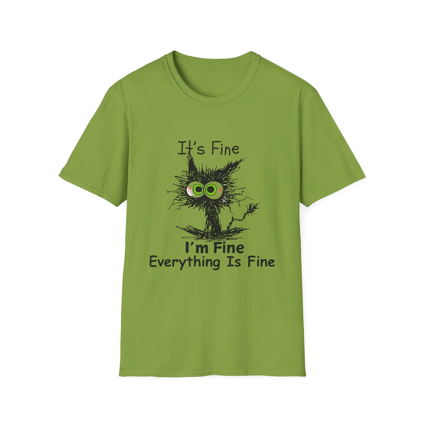 👉 “Funny Cat Graphic Tee – Crazy Eyes Cartoon Shirt”