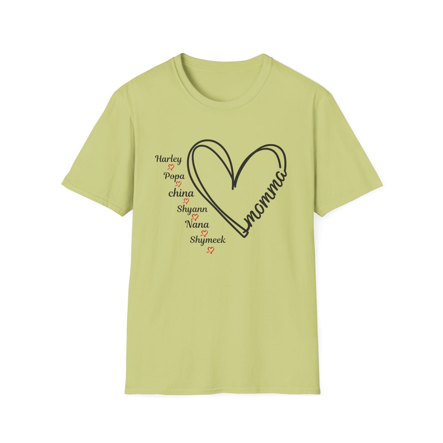 Custom Mom Heart Shirt | Personalized Name T-Shirt | Gift for Mom