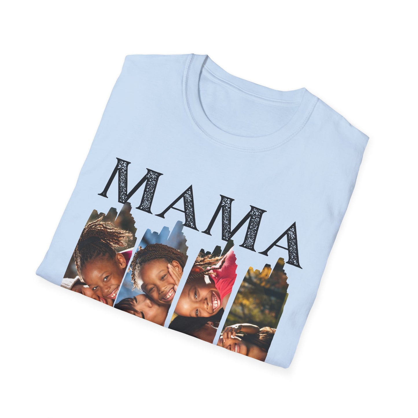 Custom “MAMA” Photo Collage T-Shirt - Heartwarming Gift for Mothers & Celebrations