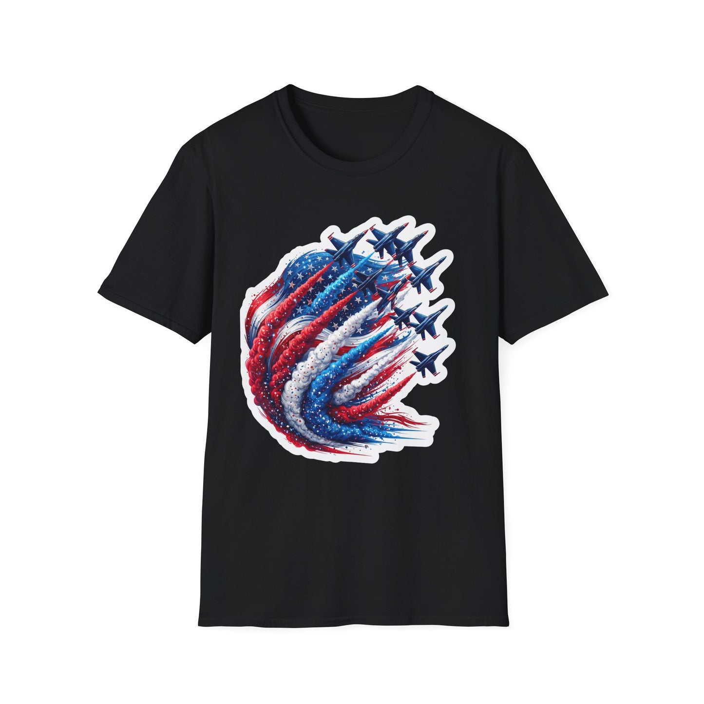 Patriotic Jet Formation T-Shirt — American Flag Airshow Top