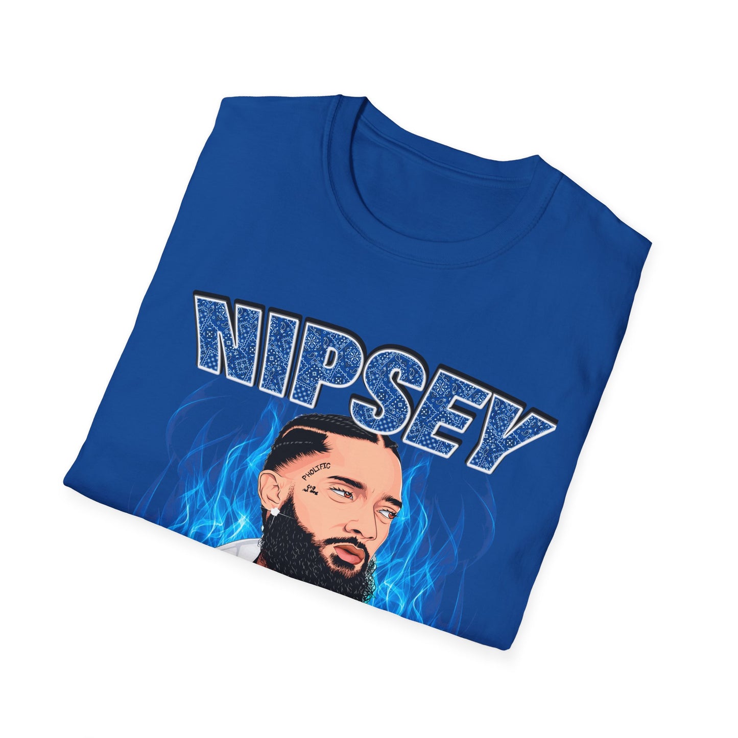 "Nipsey Forever Blue Flame Edition" Unisex T-Shirt - Softstyle Graphic Tee