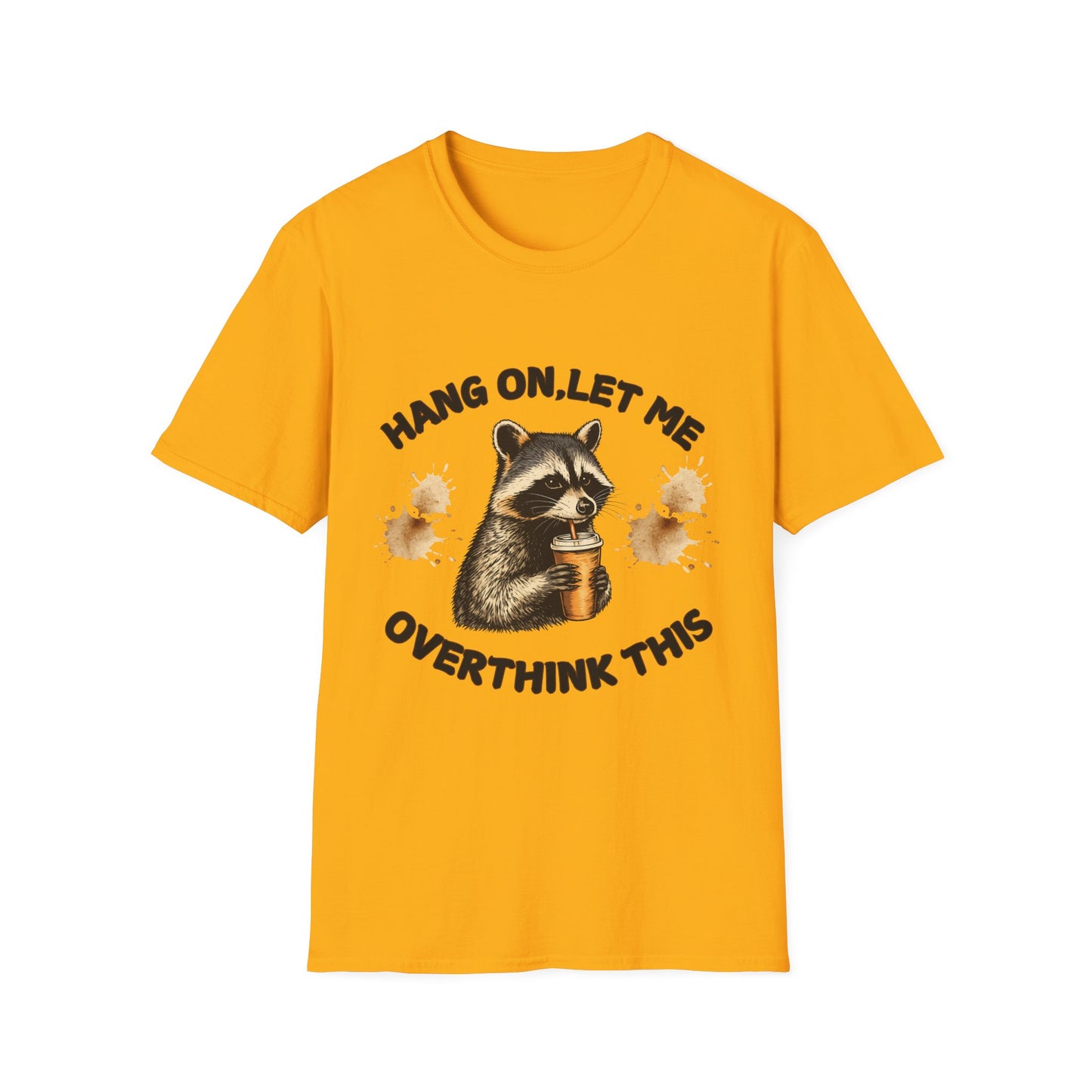 Cute Raccoon Coffee T-Shirt | Funny Animal Lover Tee | Cozy Aesthetic Graphic Shirt