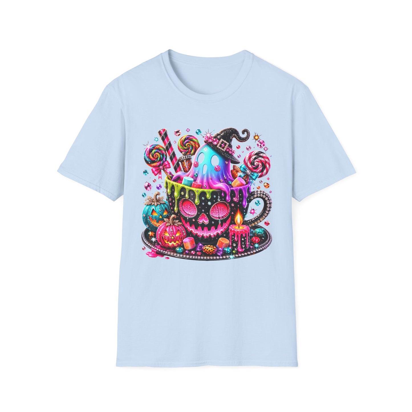 Halloween Candy Cauldron T-Shirt — Cute Spooky Witch Candy Graphic