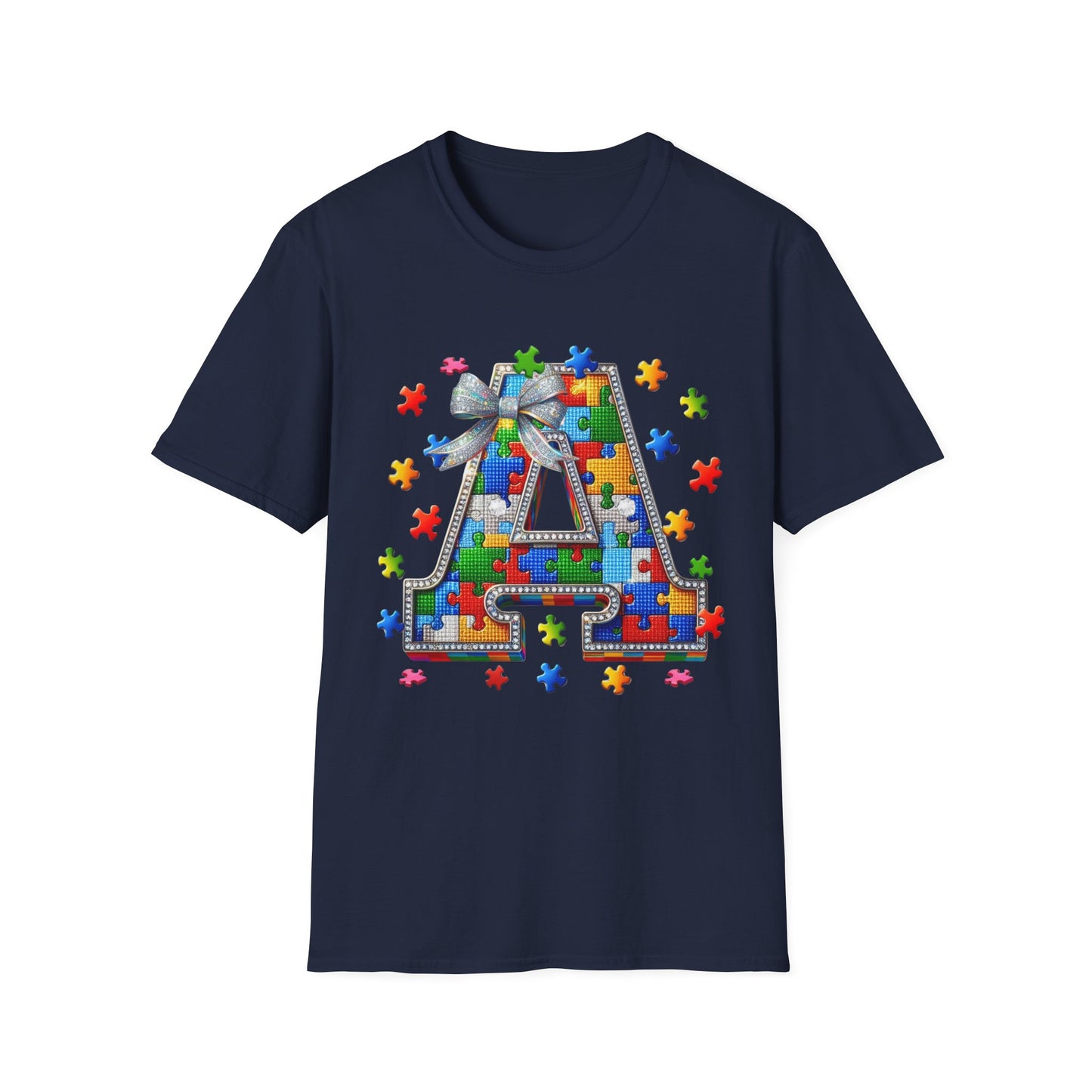 "A is for Autism Awareness – Puzzle Piece Tee"