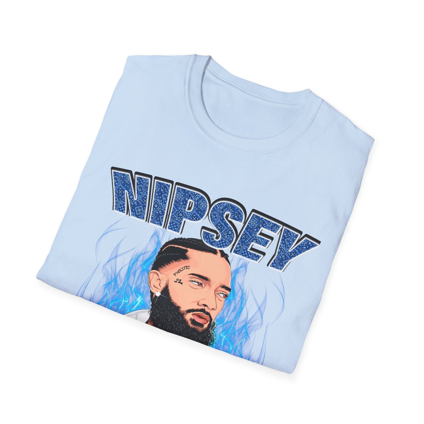 "Nipsey Forever Blue Flame Edition" Unisex T-Shirt - Softstyle Graphic Tee