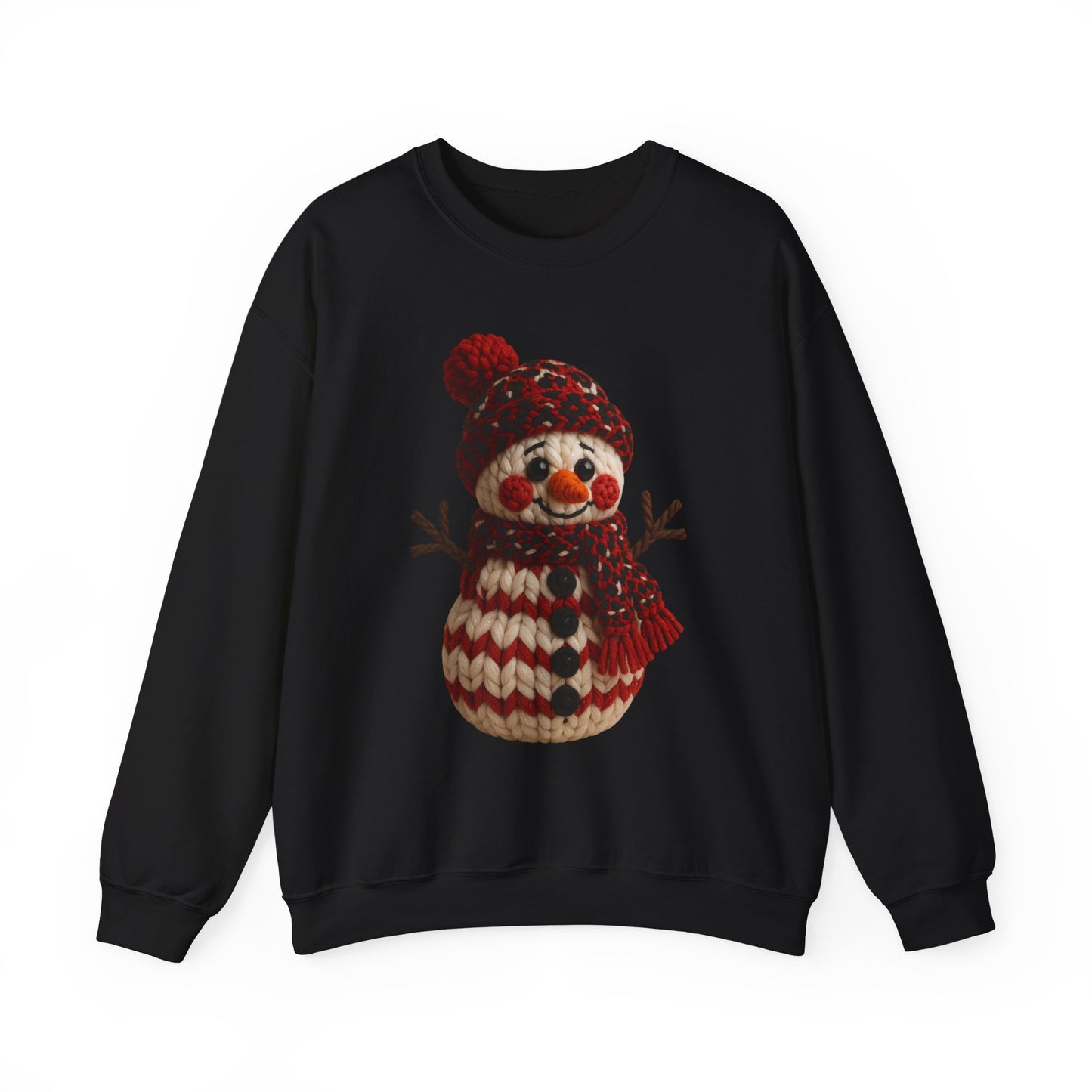 Snowman Knit Crewneck Sweatshirt — Cozy Holiday Sweater