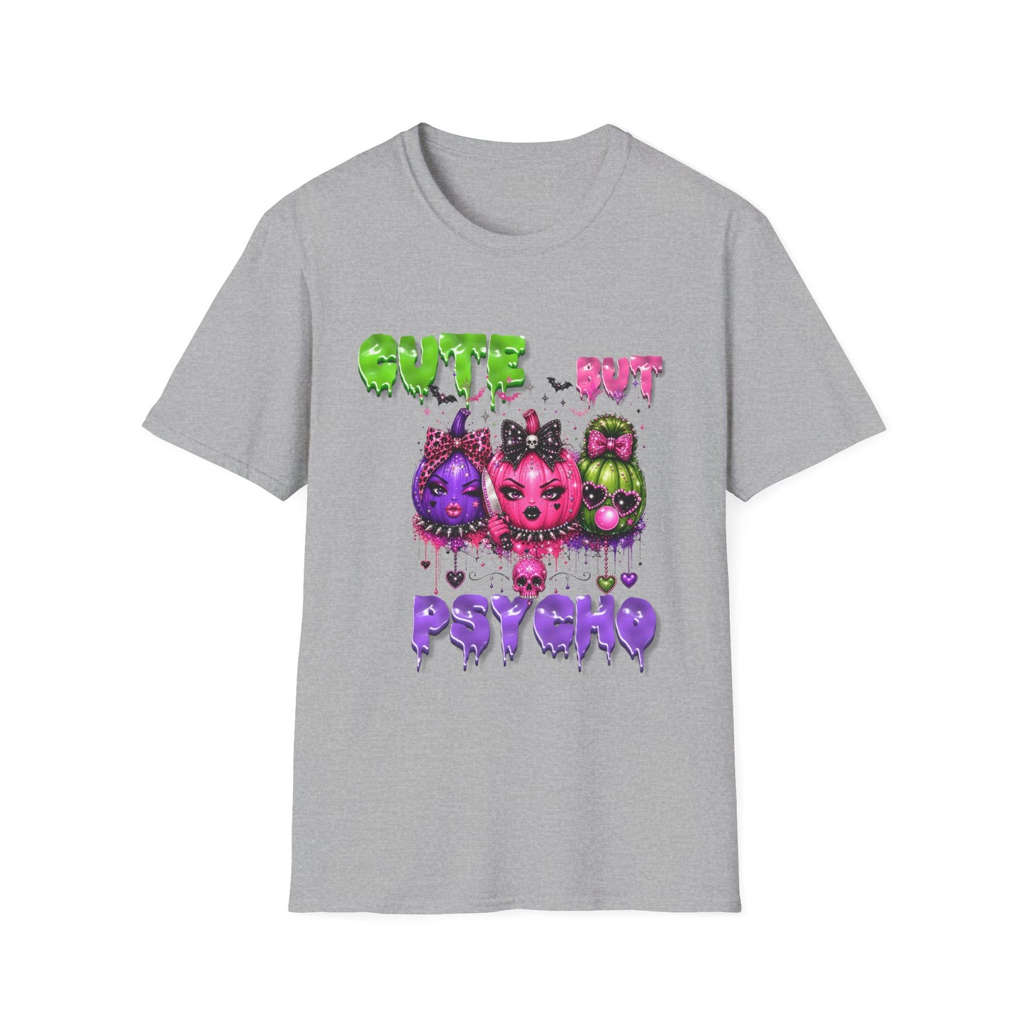 Cute But Psycho Halloween Pumpkin Girls PNG