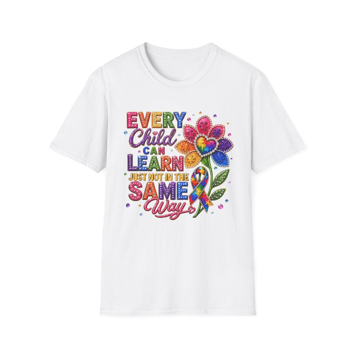 Every Child Can Learn T-Shirt — Colorful Inclusive Education Tee