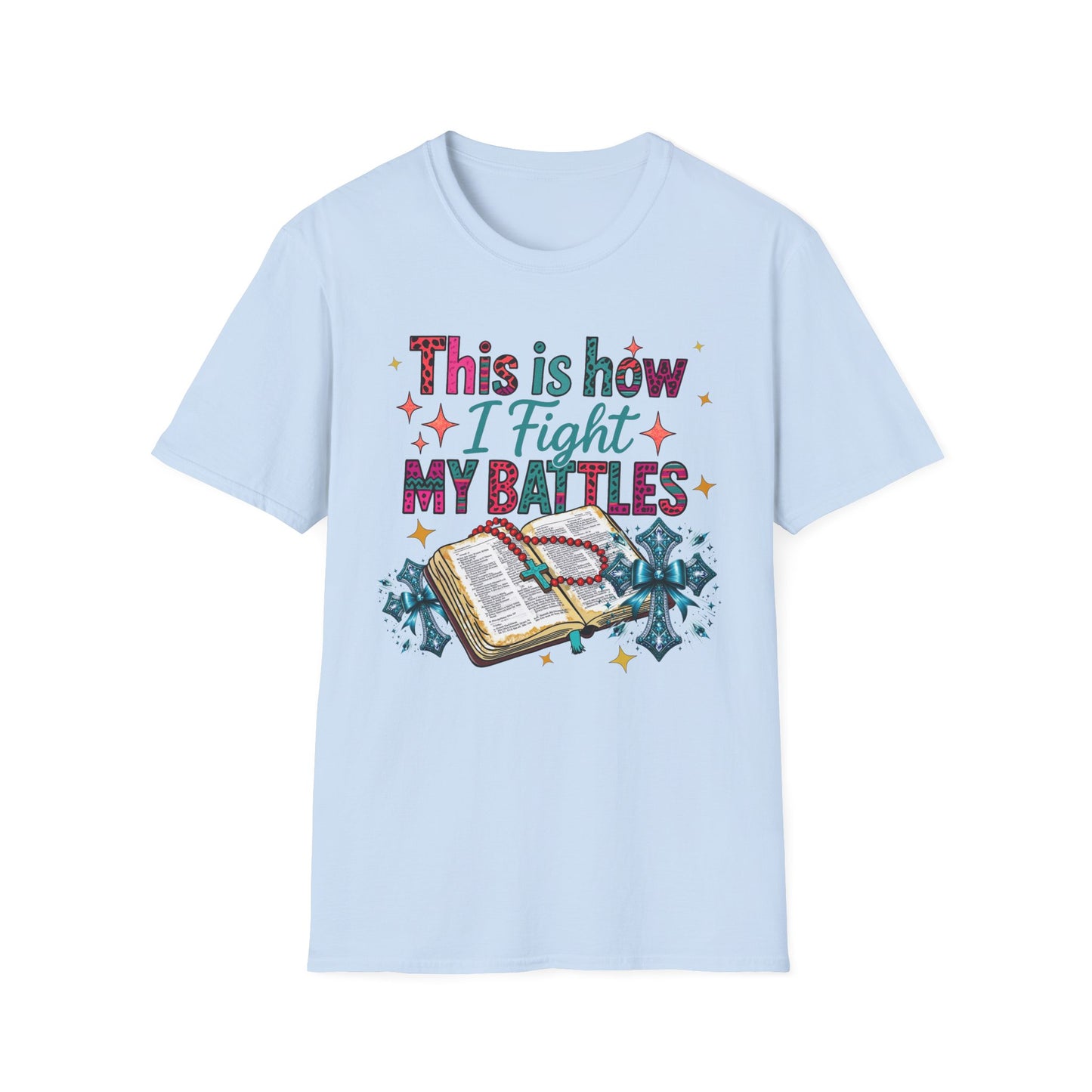 Christian Inspirational Shirt – My Battles Are Won with Prayer Tee
