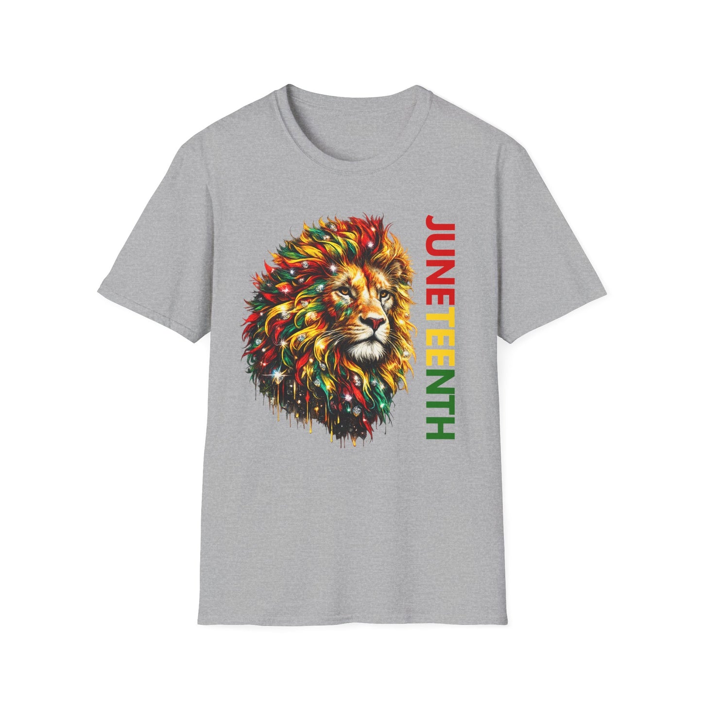 King of Freedom Juneteenth Lion Shirt-Colorful Rasta Mane Juneteenth Tee
