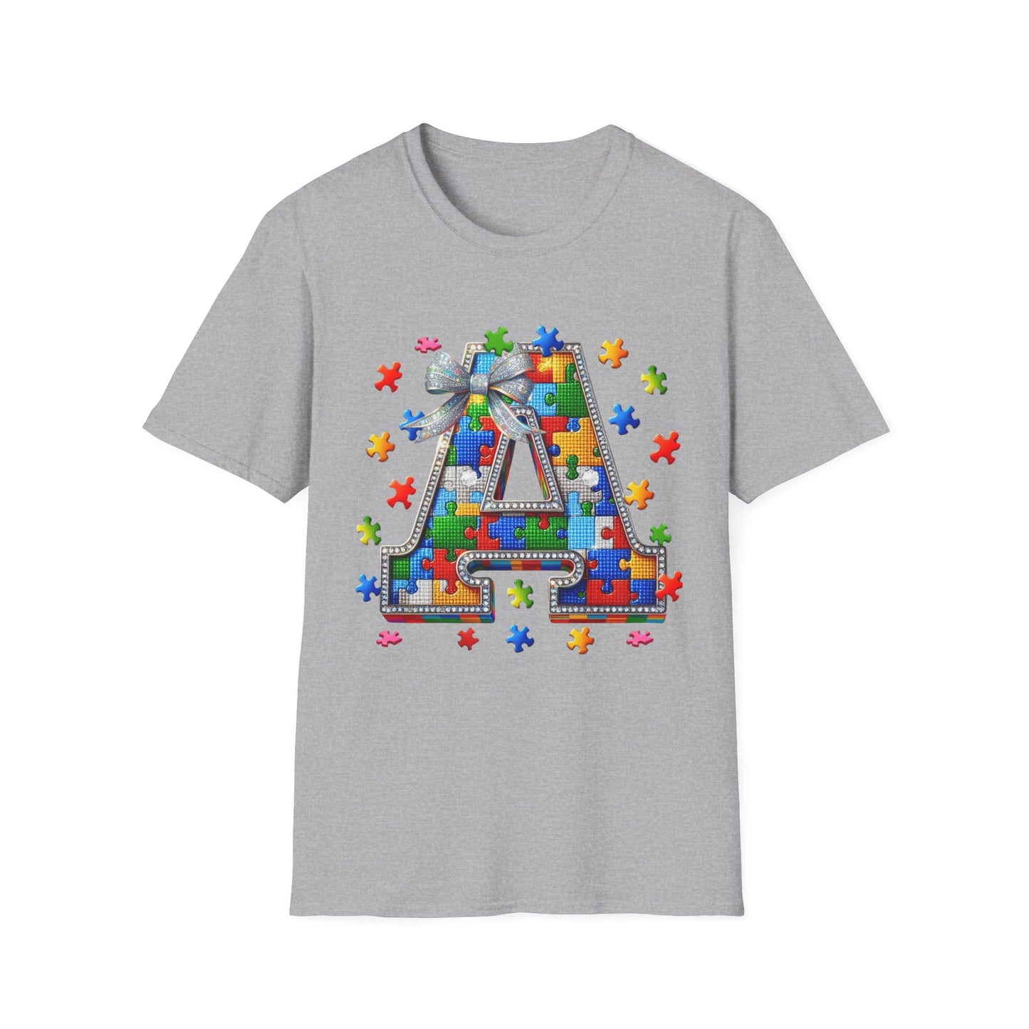 "A is for Autism Awareness – Puzzle Piece Tee"