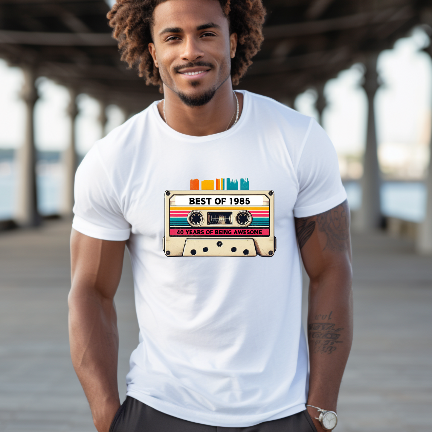 Throwback 1985 Cassette Tee – 40 Years of Greatness