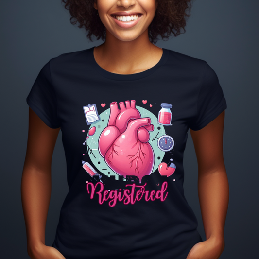 "Registered with Heart – A Nurse’s Passion Tee!" ❤️🏥