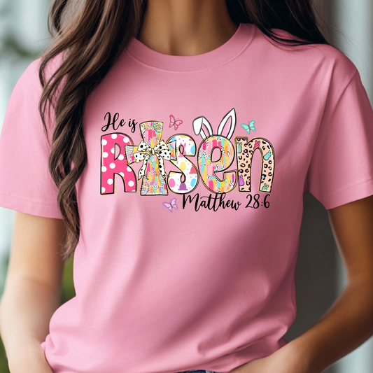 Faith-Based “He Is Risen” Tee