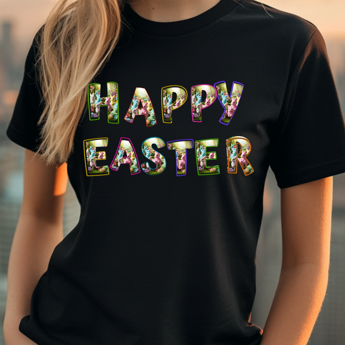 Bunny & Blessings Tee – Easter Vibes Graphic Shirt