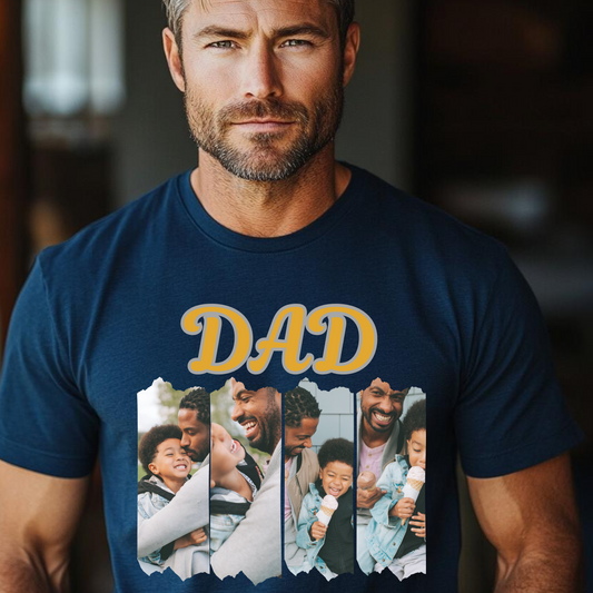 Heartwarming Dad T-Shirt – Family Memory Graphic Tee, Father's Day Gift, Dad T-Shirt, Family Shirt, Casual Wear, Unisex Tee