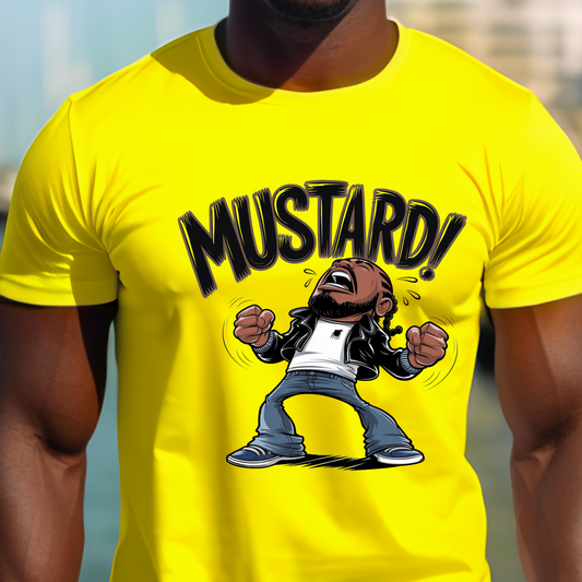 "Turn Up the Flavor – Mustard Vibes Softstyle T-Shirt - Fun Graphic Tee for Casual Wear