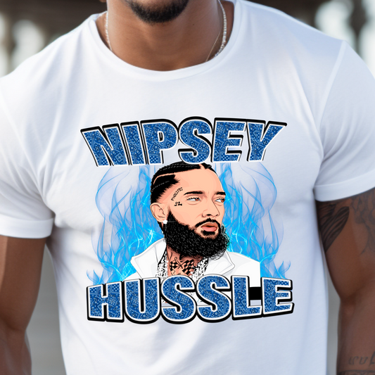 "Nipsey Forever Blue Flame Edition" Unisex T-Shirt - Softstyle Graphic Tee