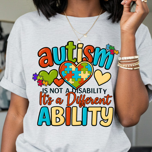 Autism Empowerment T-Shirt – Bold Puzzle Heart Statement