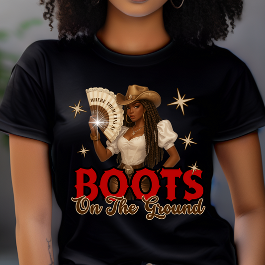 Cowgirl Vibes Graphic Tee – Strong Women in Boots Shirt