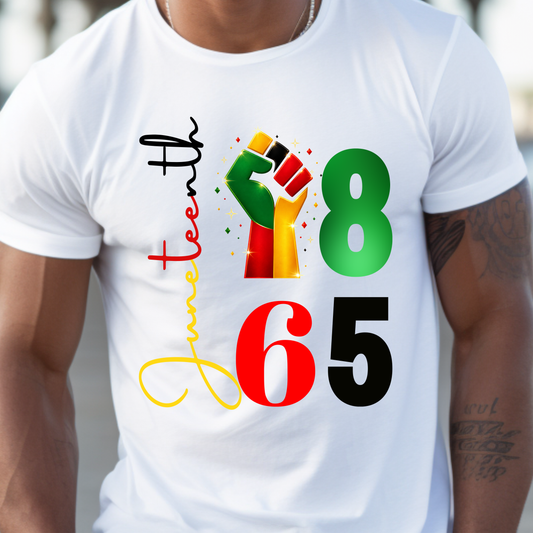 Teen 18 65 Graphic T-Shirt — Multicolor Raised Fist Pride Birthday Tee