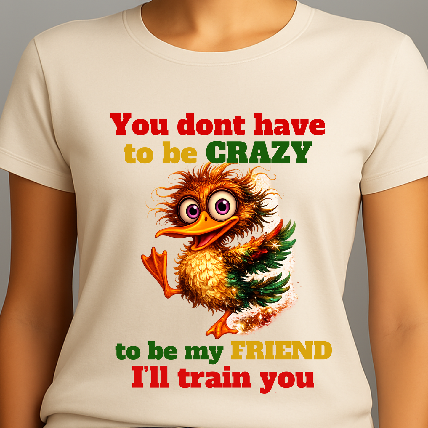 T-Shirt — “You don't have to be CRAZY to be my FRIEND” Cute Funny Graphic Tee