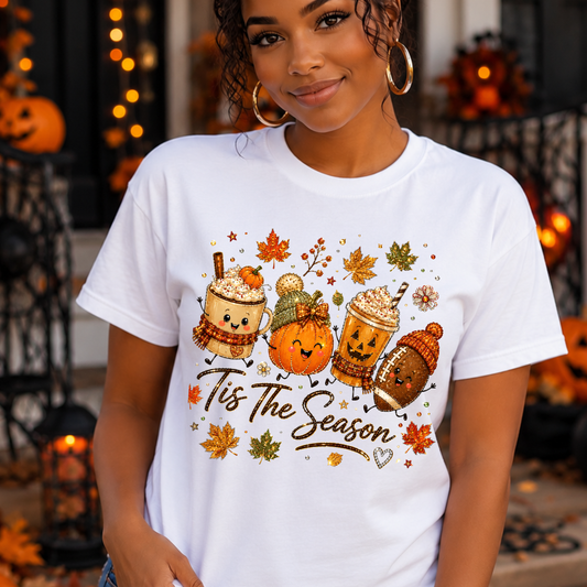 Autumn 'Tis The Season Tee — Cute Pumpkin & Pumpkin Spice Fall T-Shirt