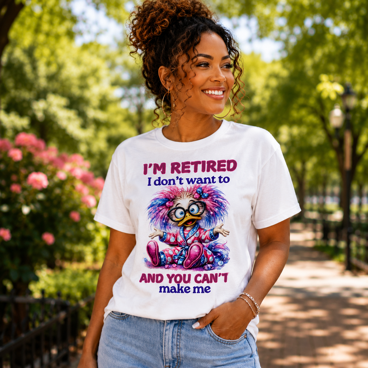 Retired Funny Bird T-Shirt - "I'm Retired I Don't Want To" Retirement Gift