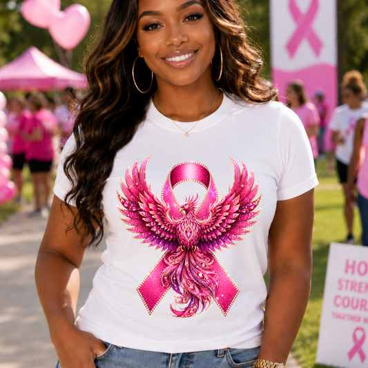 Breast Cancer Awareness Ribbon Phoenix T-Shirt