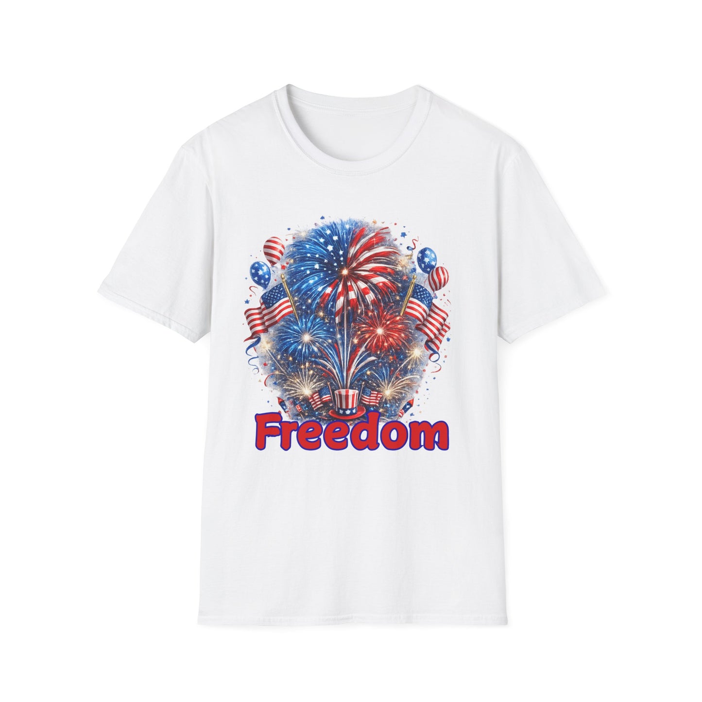 Freedom Fireworks T-Shirt — Patriotic 4th of July Tee