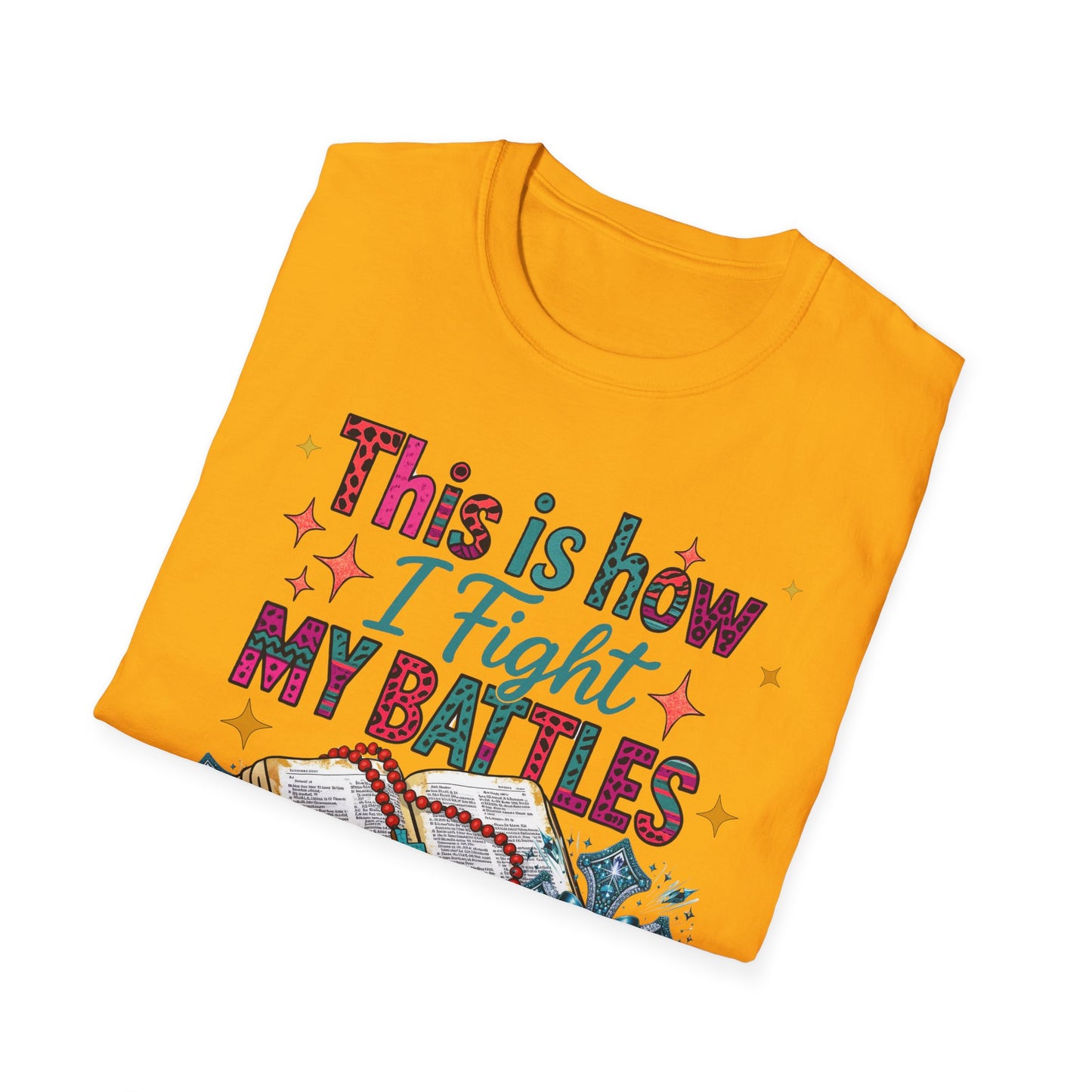 Christian Inspirational Shirt – My Battles Are Won with Prayer Tee