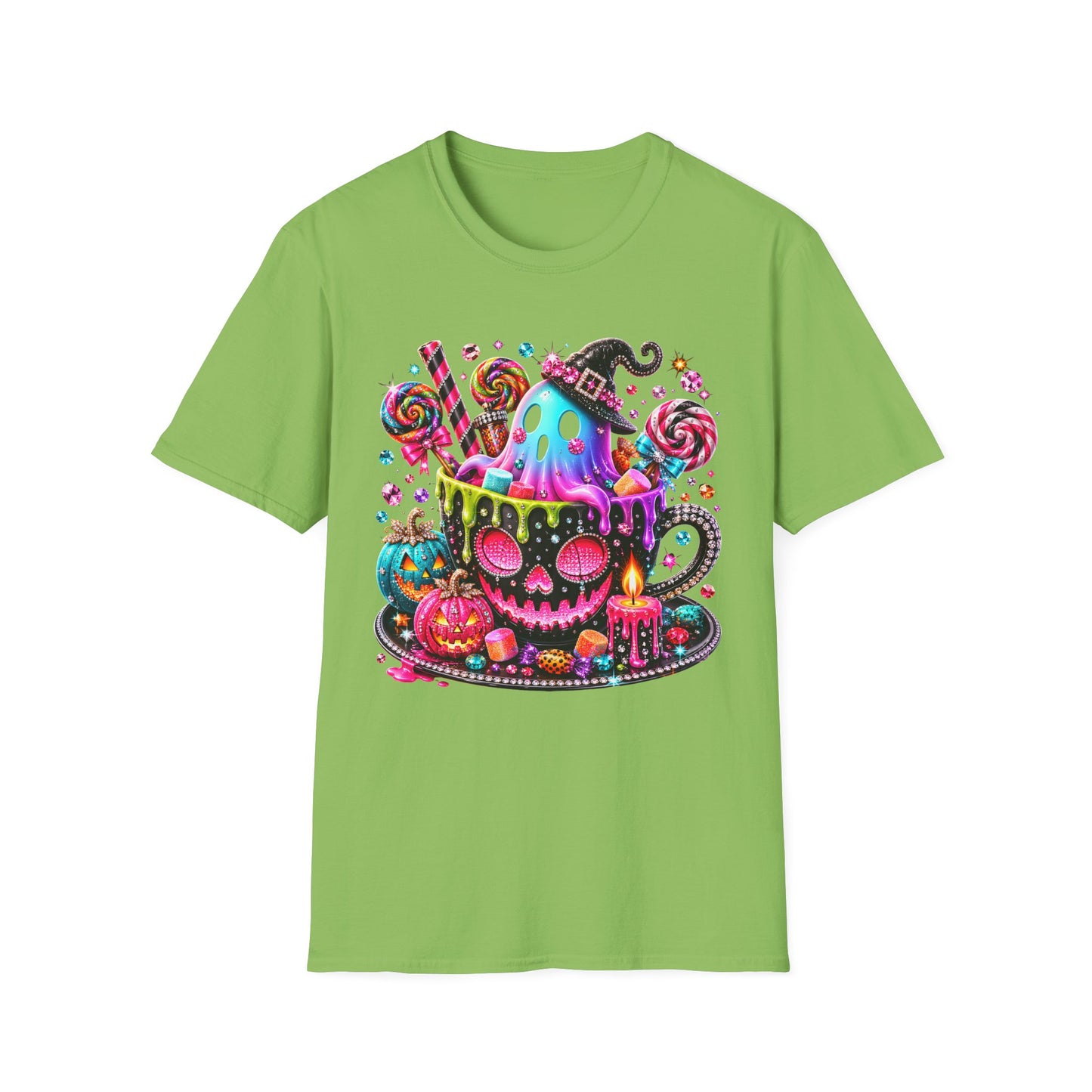 Halloween Candy Cauldron T-Shirt — Cute Spooky Witch Candy Graphic