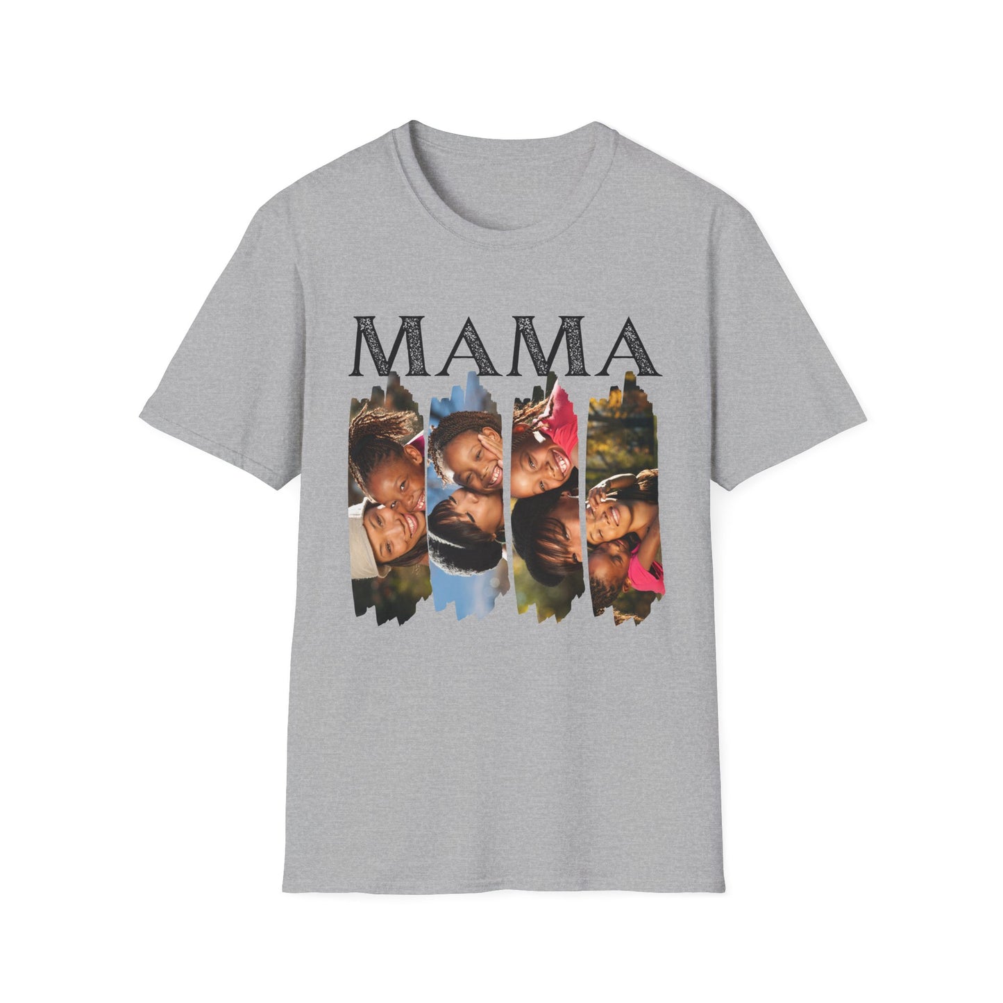 Custom “MAMA” Photo Collage T-Shirt - Heartwarming Gift for Mothers & Celebrations