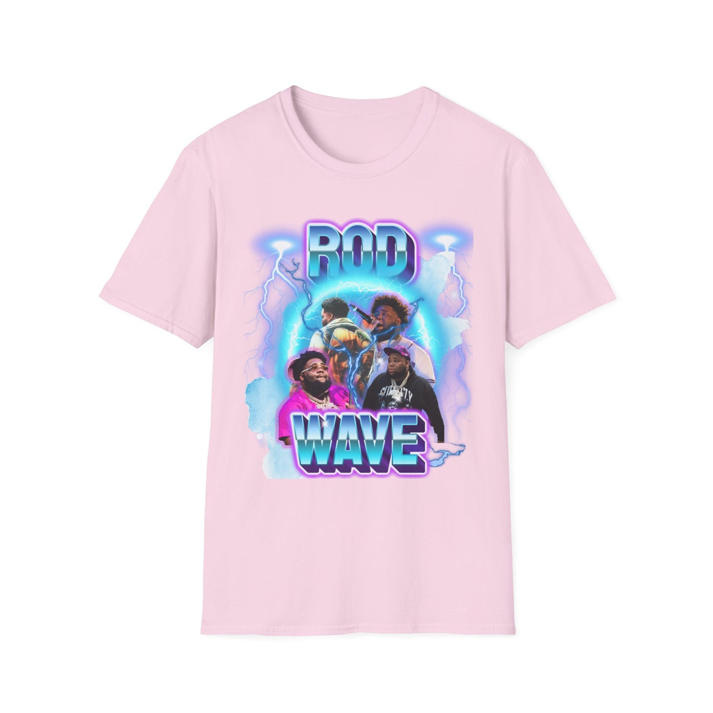 Rod Wave Graphic T-Shirt – Lightning Fan Art Glow Design (Unisex)