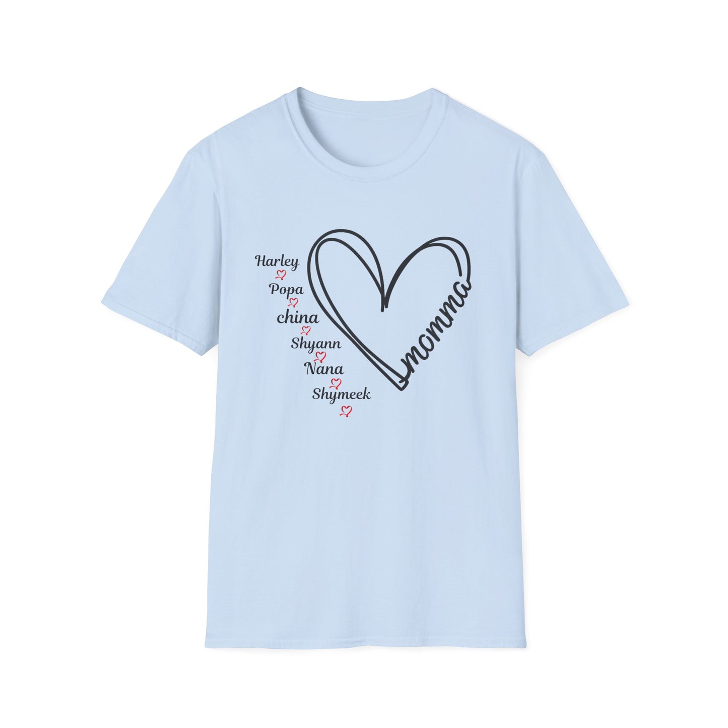 Custom Mom Heart Shirt | Personalized Name T-Shirt | Gift for Mom