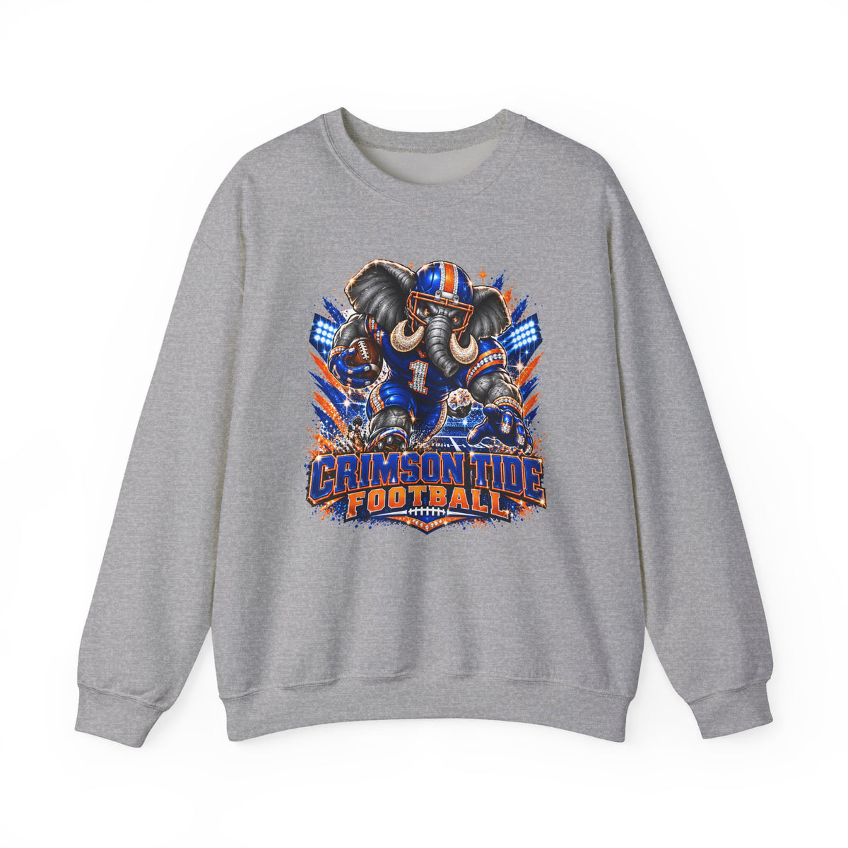 Crimson Tide Football Crewneck Sweatshirt — Elephant Mascot Game Day Pullover