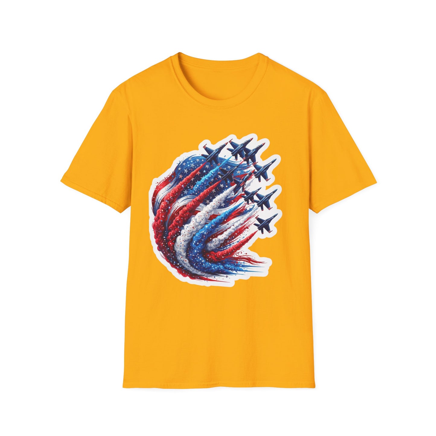 Patriotic Jet Formation T-Shirt — American Flag Airshow Top