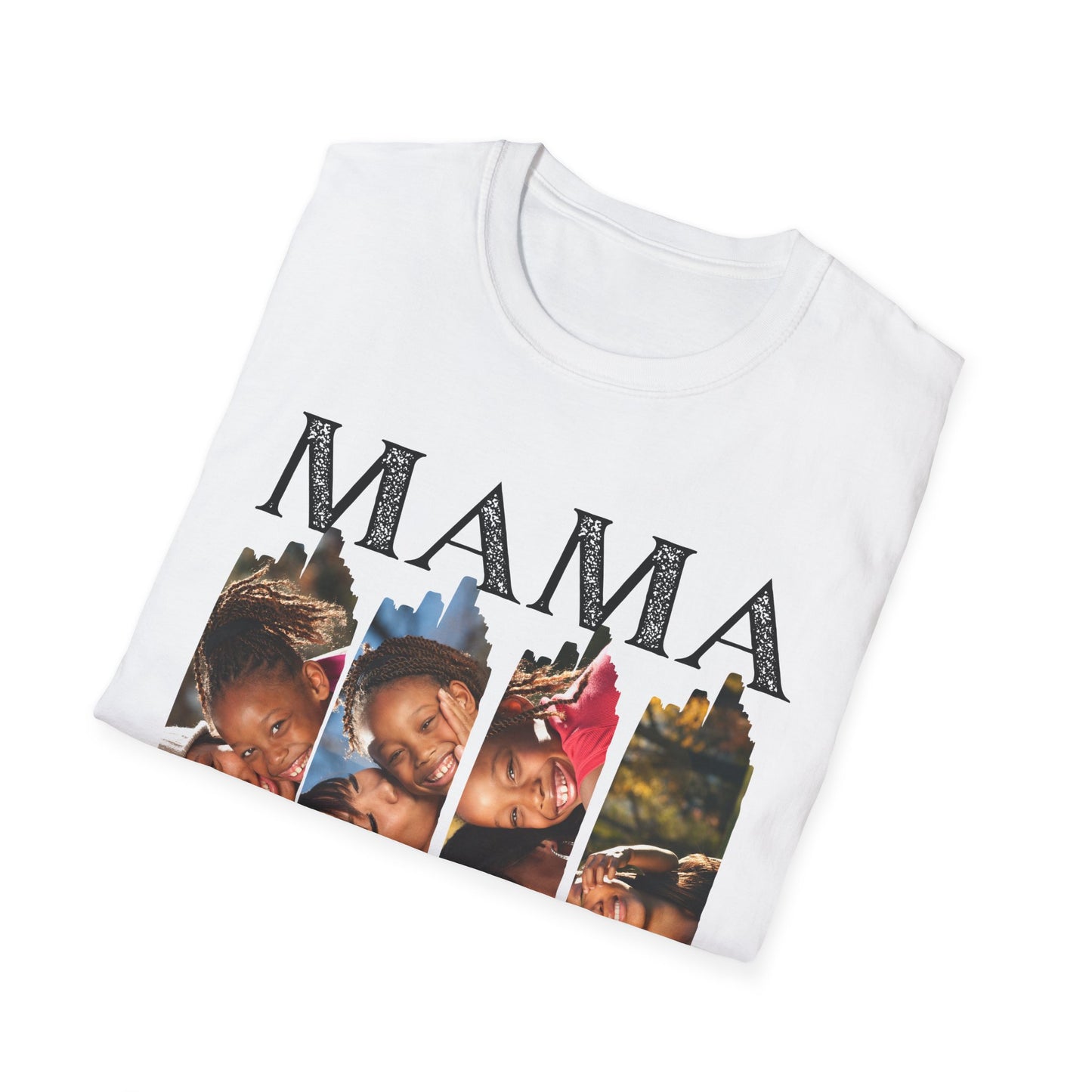 Custom “MAMA” Photo Collage T-Shirt - Heartwarming Gift for Mothers & Celebrations