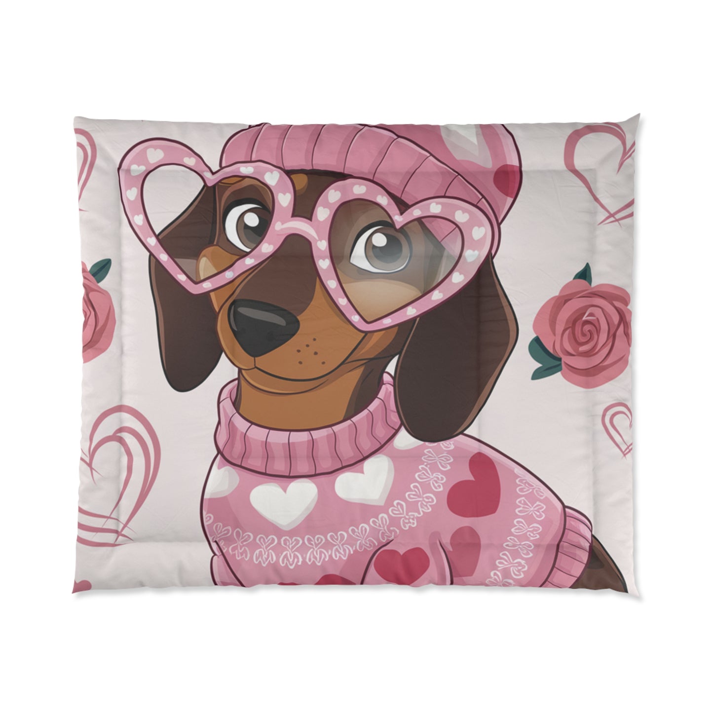 Cozy Dachshund Comforter / Matching Pillow Shams & Curtains Also Available!