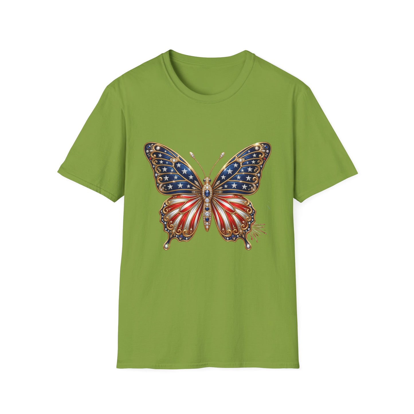 American Flag Butterfly T-Shirt — Patriotic Stars & Stripes Tee