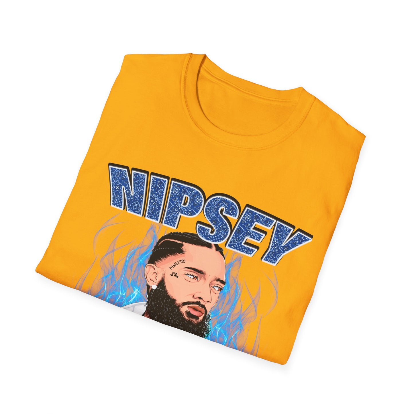 "Nipsey Forever Blue Flame Edition" Unisex T-Shirt - Softstyle Graphic Tee