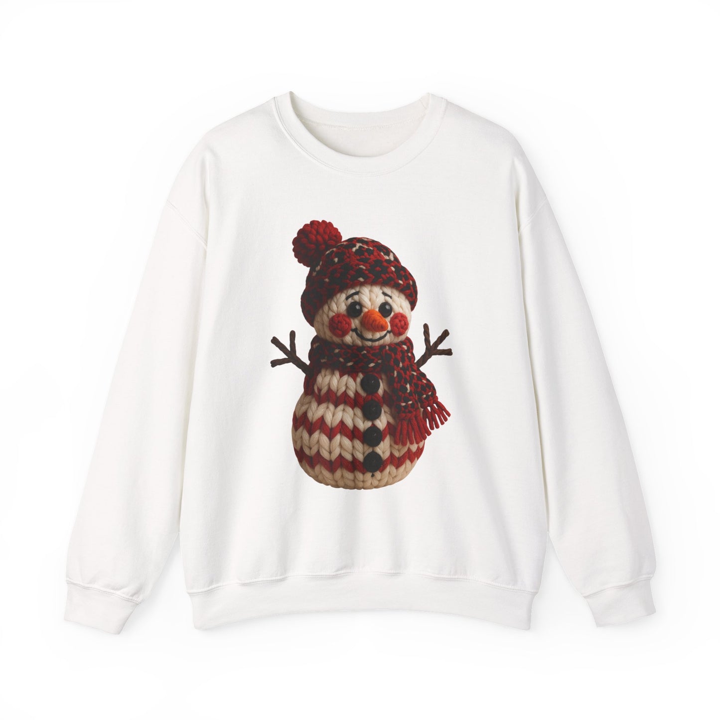 Snowman Knit Crewneck Sweatshirt — Cozy Holiday Sweater