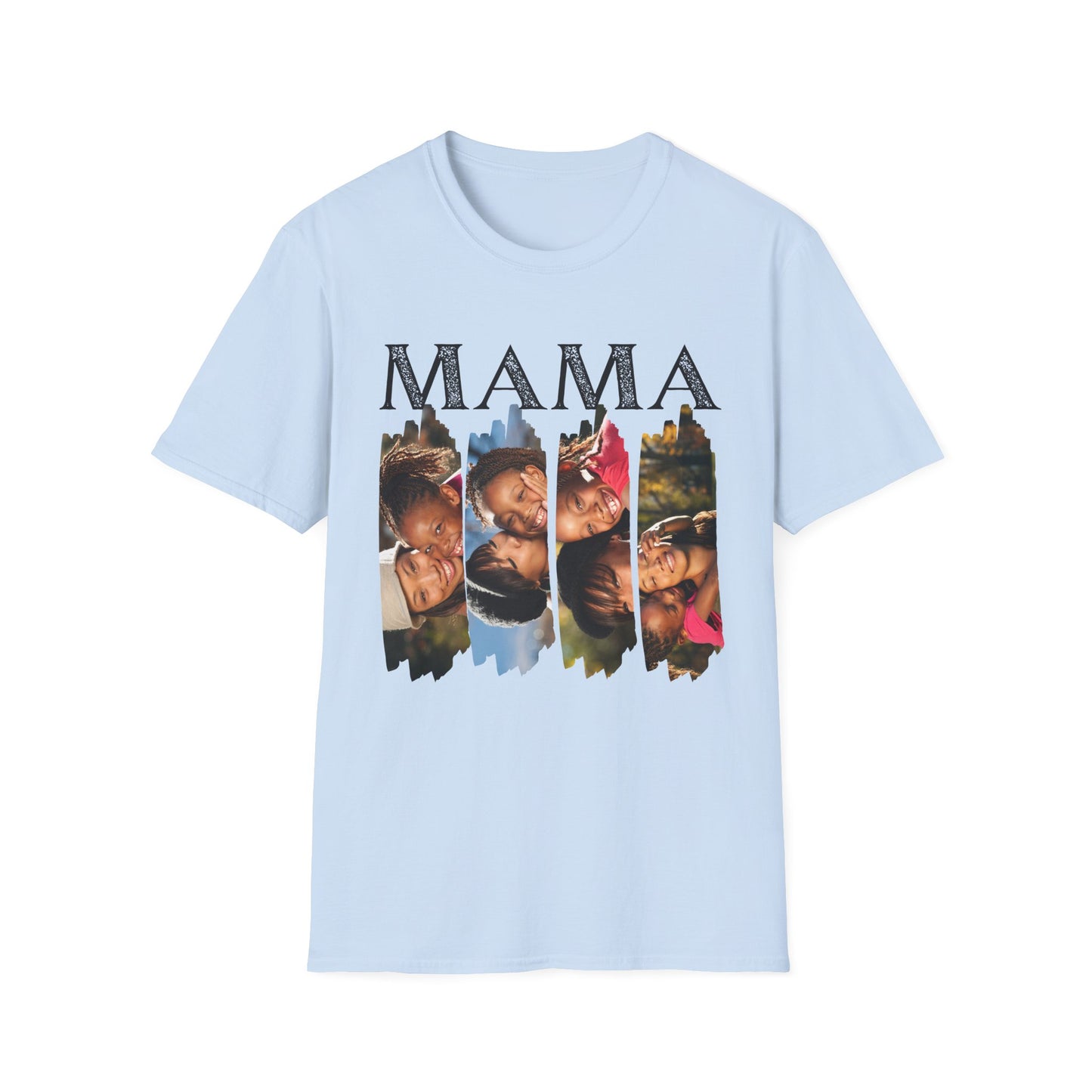 Custom “MAMA” Photo Collage T-Shirt - Heartwarming Gift for Mothers & Celebrations