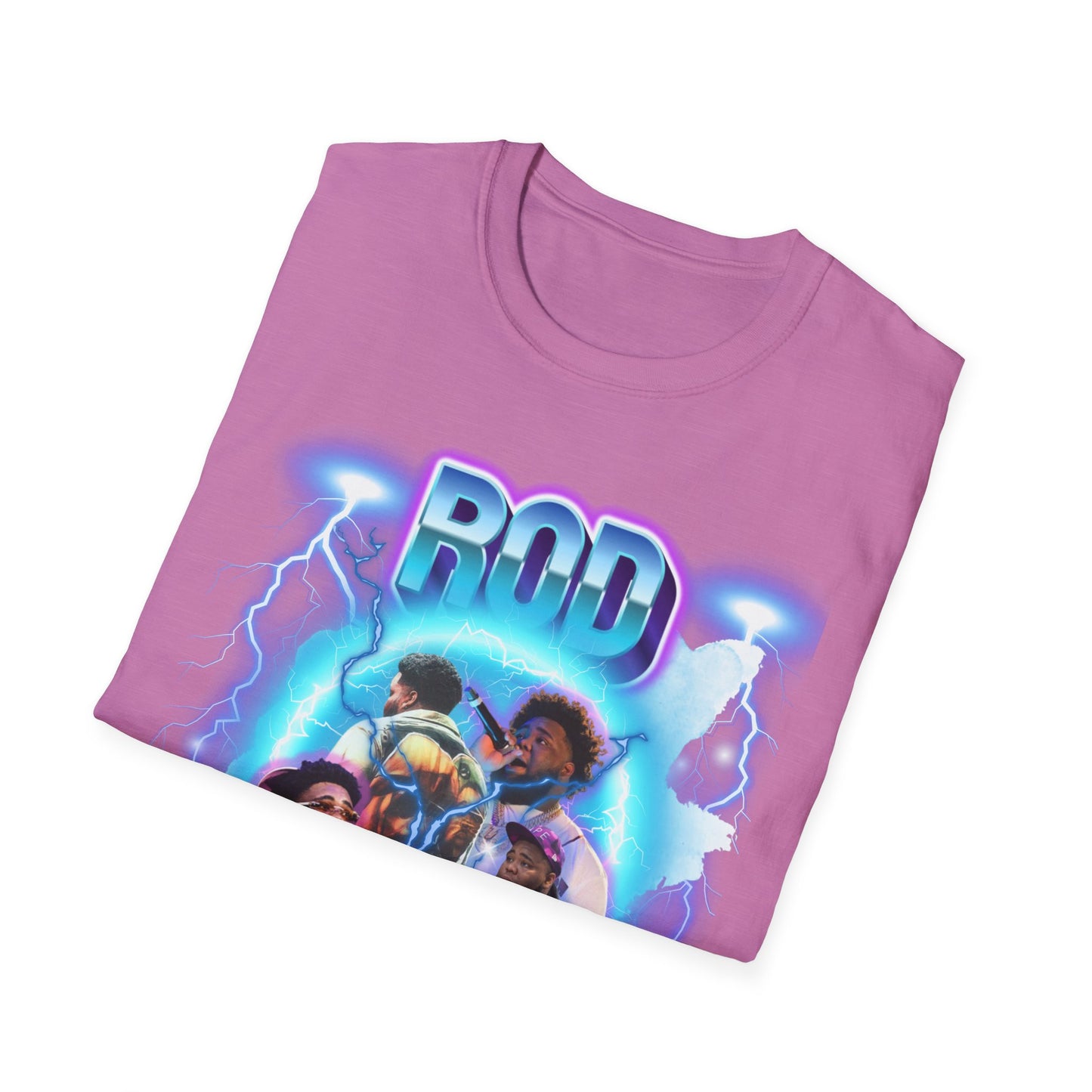 Rod Wave Graphic T-Shirt – Lightning Fan Art Glow Design (Unisex)
