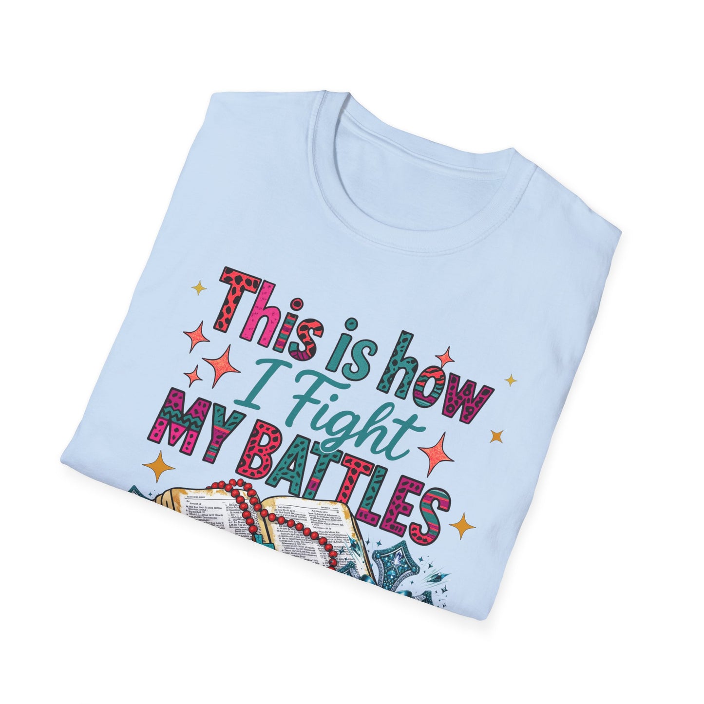 Christian Inspirational Shirt – My Battles Are Won with Prayer Tee