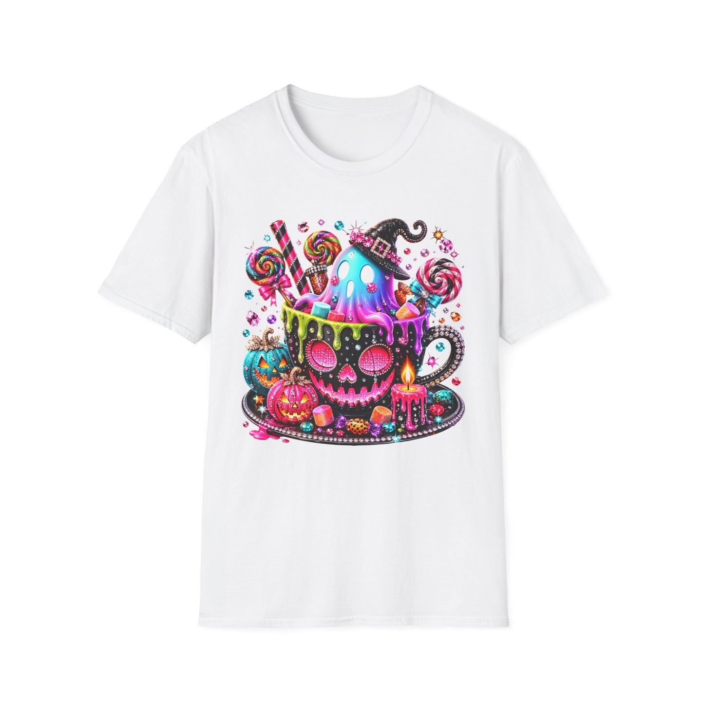 Halloween Candy Cauldron T-Shirt — Cute Spooky Witch Candy Graphic