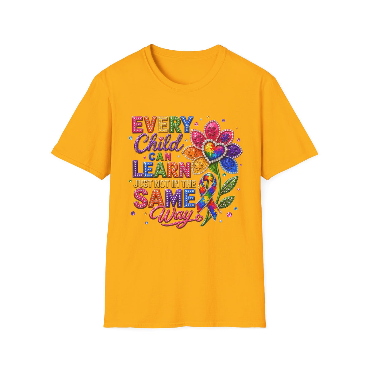 Every Child Can Learn T-Shirt — Colorful Inclusive Education Tee