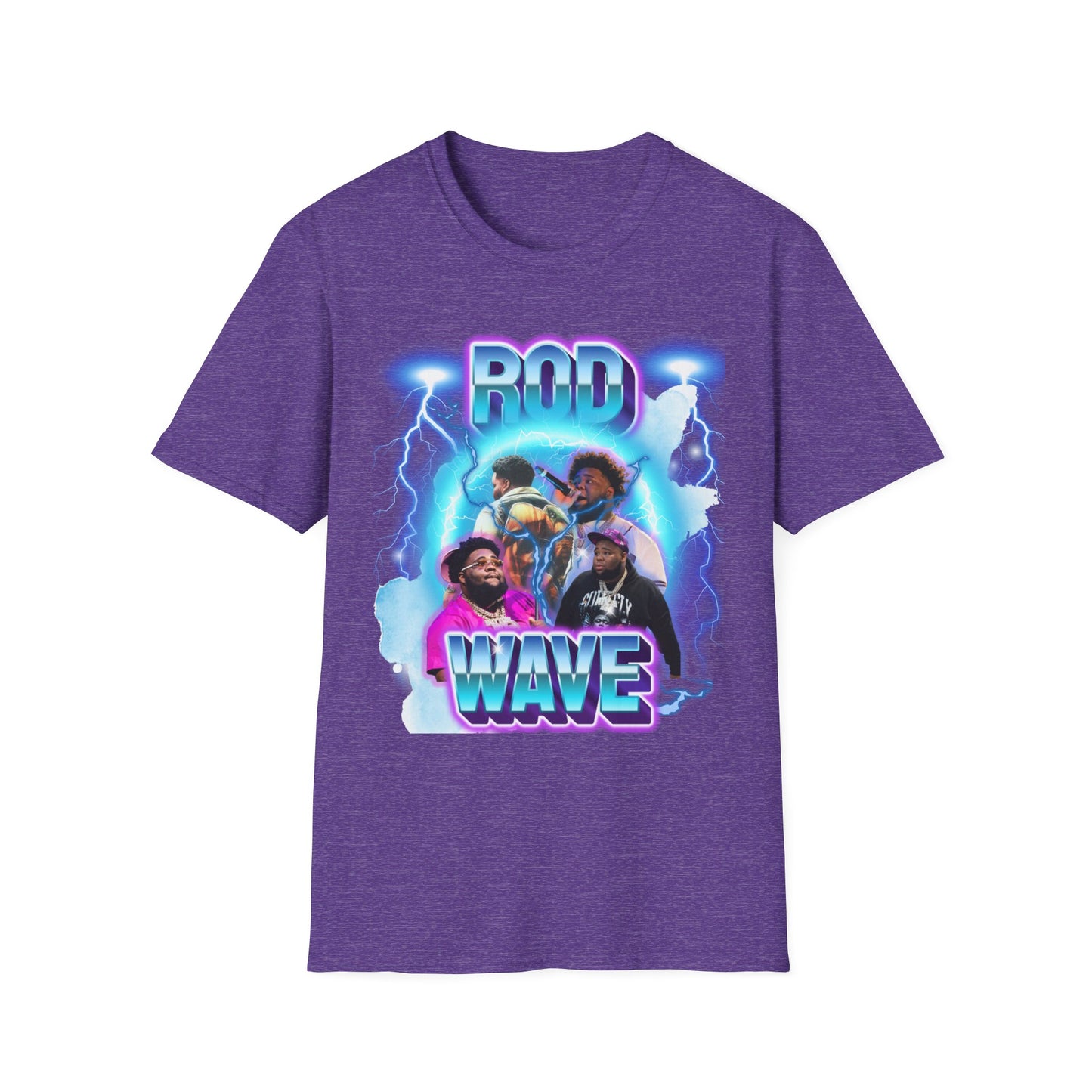 Rod Wave Graphic T-Shirt – Lightning Fan Art Glow Design (Unisex)