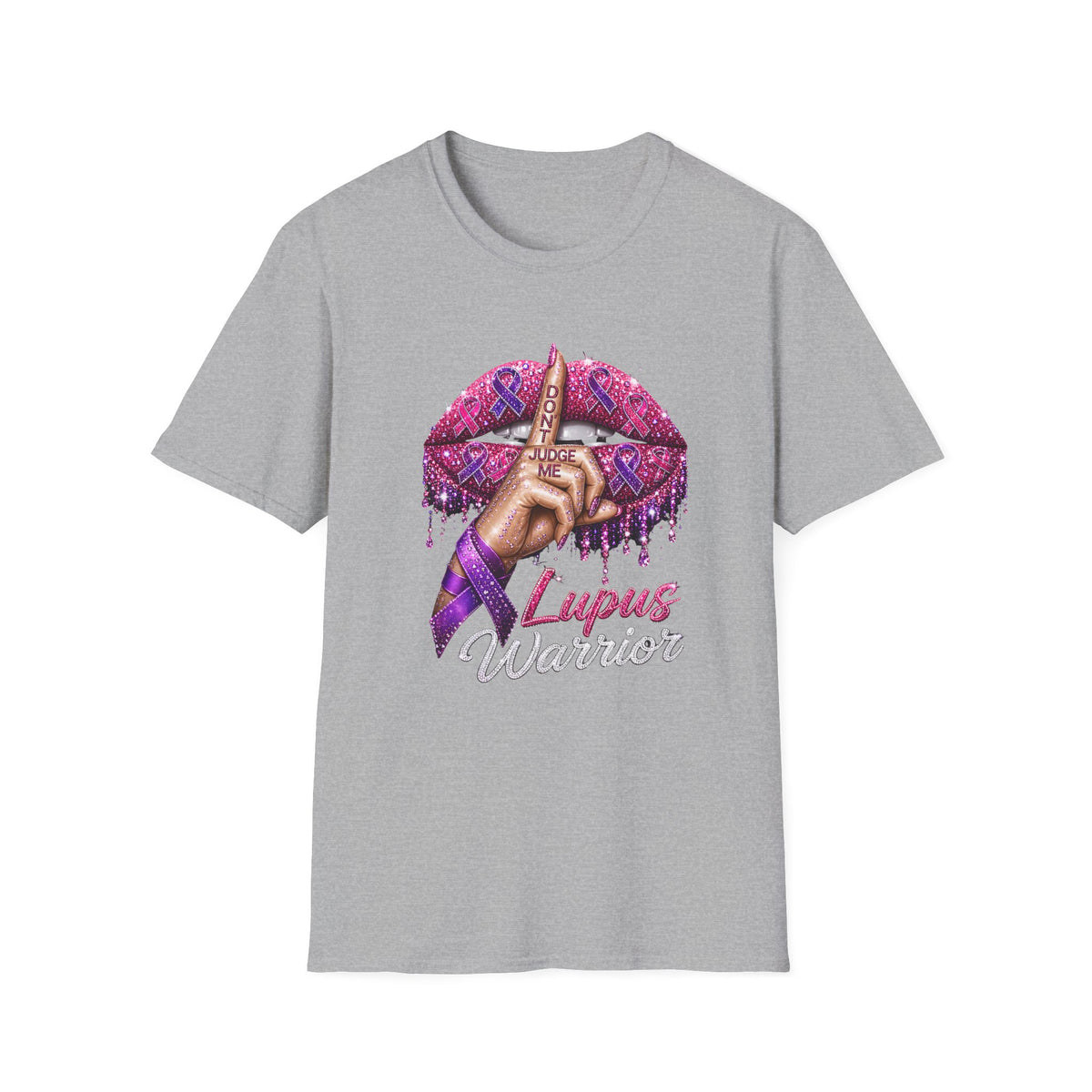 Lupus Warrior T-Shirt — Pink Ribbon ‘Don't Judge Me’ Lips Design