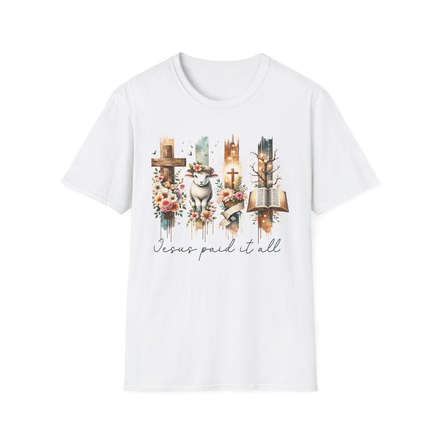 Jesus Paid It All Graphic Tee – Inspirational Christian Shirt